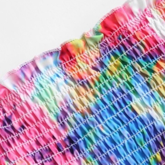 🌈NWT-Tie Dye Bandeau Bikini-FREE GIFT🌈 - Picture 3 of 5